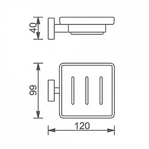 Мыльница Aquanet хром 4785 Мыльница Aquanet хром 4785, 2