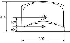 Раковина Cersanit Carina 60 белый S-UM-CAR60/1-w Раковина Cersanit Carina 60 белый S-UM-CAR60/1-w, 2
