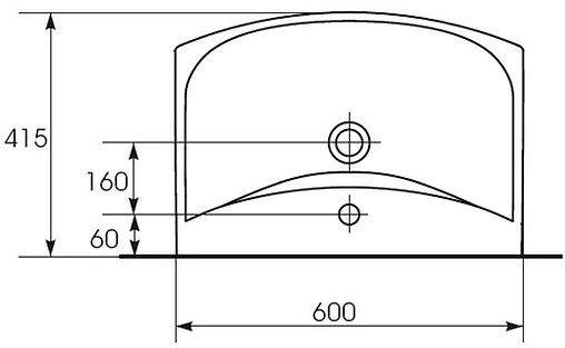 Раковина Cersanit Carina 60 белый S-UM-CAR60/1-w Раковина Cersanit Carina 60 белый S-UM-CAR60/1-w