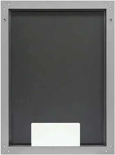 Зеркало с подсветкой Continent Life Led 50x70 с часами, с подогревом серый