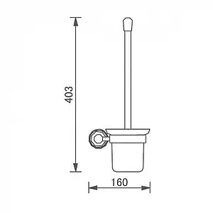 Ёршик для унитаза Aquanet золото 4688, 2