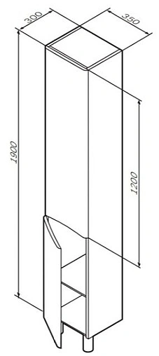 Шкаф-пенал Am.Pm Like 35 L белый M80CSL0356WG Шкаф-пенал Am.Pm Like 35 L белый M80CSL0356WG