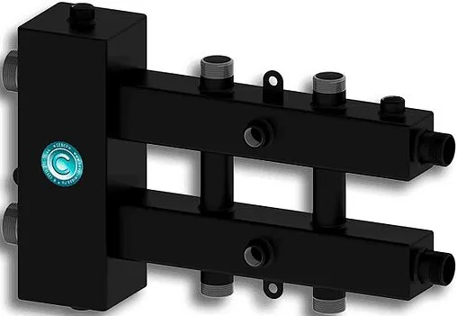 Распределительный коллектор 3 контура с гидрострелкой 1¼&quot;н x 1&quot;н Север-М3 1925009