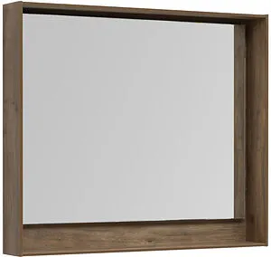 Зеркало с подсветкой Aquanet Милан 100 дуб рустикальный 00336401, 1