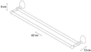 Полотенцедержатель Grampus Briz хром GR-3002 Полотенцедержатель Grampus Briz хром GR-3002, 2
