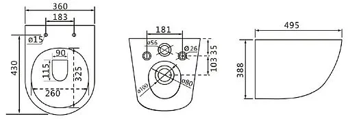Комплект 5 в 1 Lemark Peneda+ Bit+Glazer White 100802428 с кнопкой Bit 9802006 черный матовый soft touch