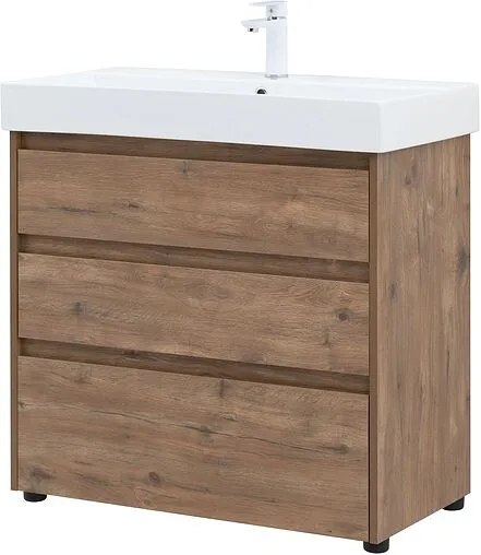 Тумба под умывальник напольная Aquanet Nova Lite 85 дуб рустикальный 00302477