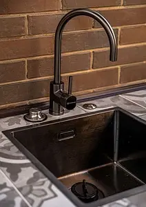 Мойка кухонная Omoikiri Taki 54-U/IF-GM вороненая сталь 4973107, 5