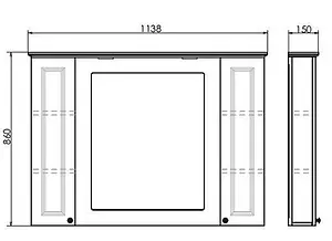 Шкаф-зеркало Comforty Палермо 120 белый 00004142365CF Шкаф-зеркало Comforty Палермо 120 белый 00004142365CF, 2
