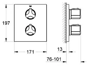 Термостат для 1 потребителя Grohe Allure хром 19380000 Термостат для 1 потребителя Grohe Allure хром 19380000, 2
