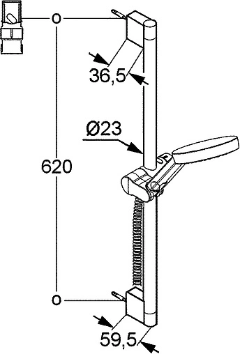 Душевая стойка Kludi A-QA хром 6573005-00