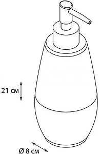 Дозатор для жидкого мыла Fixsen Snow хром/серебро FX-260-1 Дозатор для жидкого мыла Fixsen Snow хром/серебро FX-260-1, 2