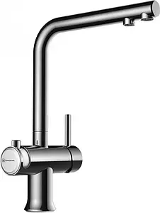 Смеситель для кухни с подключением к фильтру Omoikiri Hotaru-CH-WH хром/белый 4994051, 1