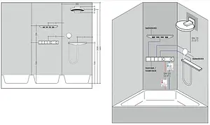 Лейка верхнего душа Hansgrohe Rainfinity 250 1jet шлифованная бронза/графит 26228140 Лейка верхнего душа Hansgrohe Rainfinity 250 1jet шлифованная бронза/графит 26228140, 3