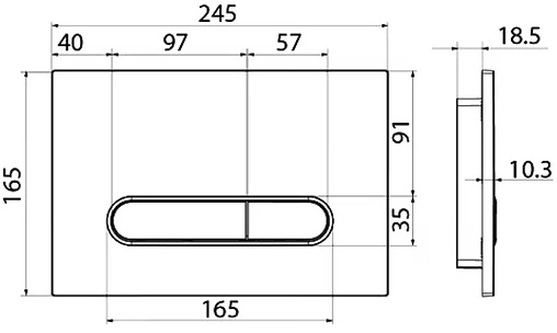 Клавиша смыва для унитаза IDDIS Unifix 031 UNI31CHi77 хром глянцевый