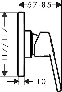 Смеситель для душа скрытого монтажа Hansgrohe Logis Loop хром 71612000, 2