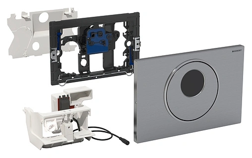 Клавиша смыва для унитаза Geberit Sigma 10 115.890.SN.5 кнопка/матовый нерж. сталь, кольцо/полированная нерж. сталь