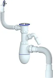 Сифон бутылочный для мойки с переливом Unicorn В443V Сифон бутылочный для мойки с переливом Unicorn В443V, 1