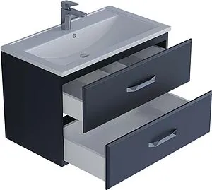 Тумба-умывальник подвесная Uperwood Foster 80 чёрный матовый 291020536, 5