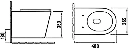 Унитаз подвесной безободковый Comforty белый 105