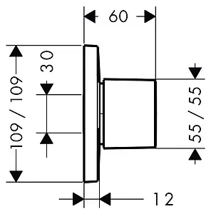 Вентиль переключающий на 2/3 потребителя Hansgrohe PuraVida trio/quattro S белый/хром 15937400, 2