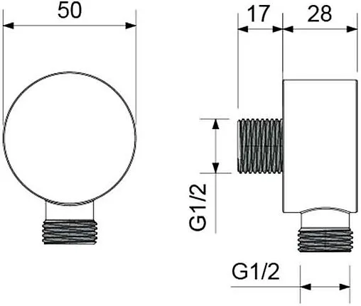 Шланговое подключение Aquatek чёрный матовый AQ2457MB