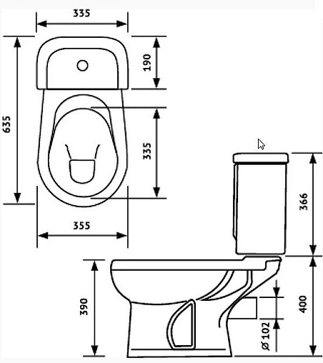 Унитаз-компакт Оскольская керамика Ирида стандарт белый 40301110602
