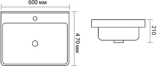 Раковина Aquanet Ирис 60 черный матовый 00329247