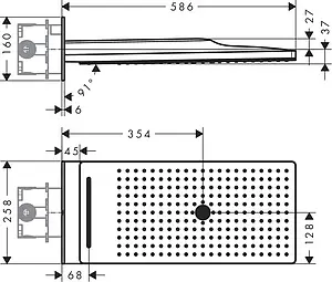 Лейка верхнего душа Hansgrohe Rainmaker Select 580 3jet белое стекло/хром 24001400, 2