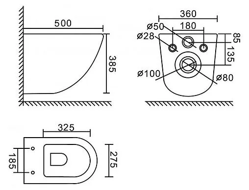 Комплект 5 в 1 BelBagno Amanda BB051CHR/BB051SC/BB002-80/BB005-PR-CHROME с кнопкой хром глянцевый