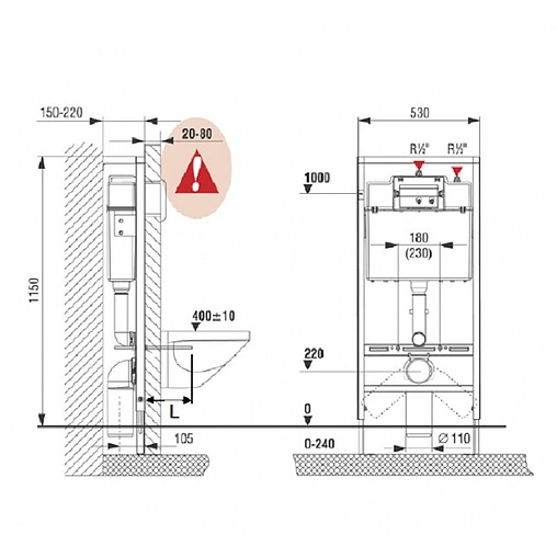 Комплект 5 в 1 Roca Mateo 893100010 с кнопкой хром глянцевый