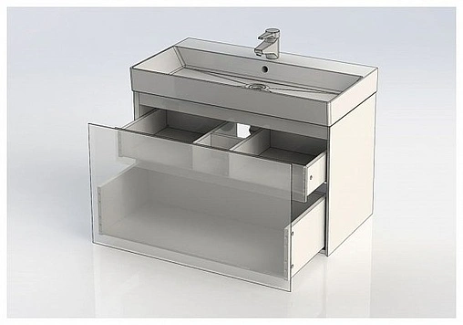 Тумба под умывальник подвесная Aquanet Йорк 85 белый 00202092