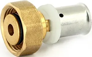 Муфта пресс с накидной гайкой 20мм x ¾"ек Uni-fitt 713G7300 Муфта пресс с накидной гайкой 20мм x ¾"ек Uni-fitt 713G7300, 1