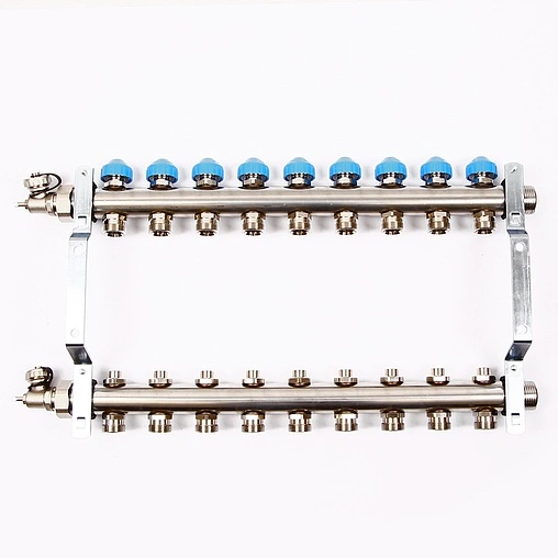 Группа коллекторная без расходомеров 9 отводов 1&quot;н/н x ¾&quot;ек Uni-fitt 456W4309