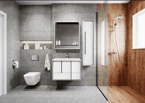 Зеркало с подсветкой Aquaton Ривьера 80 белый матовый 1A239102RVX20