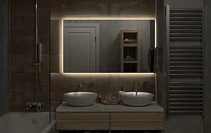 Зеркало с подсветкой Continent Trezhe Led 140x11 с подогревом белый ЗЛП2071, 3