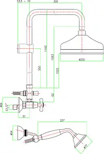 Душевая система со смесителем для душа Fiore Margot золото/белый 26OO0620 Душевая система со смесителем для душа Fiore Margot золото/белый 26OO0620, 2