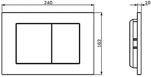 Клавиша смыва для унитаза Am.Pm PrimeFit S I090251 хром глянцевый Клавиша смыва для унитаза Am.Pm PrimeFit S I090251 хром глянцевый, 2