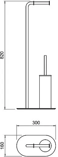 Ёршик для унитаза Aquatek Оберон хром AQ4231CR