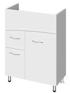 Тумба-умывальник напольная Cersanit Erica New 60 белый F-SU-ERN-ERI60+S-UM-ERI60/1-w, 3