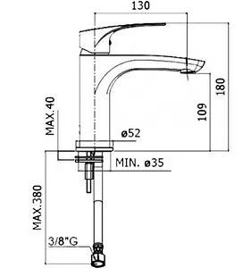 Смеситель для раковины Paffoni Lime хром LM071CR Смеситель для раковины Paffoni Lime хром LM071CR, 2