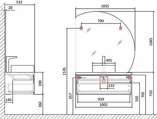 Тумба под умывальник подвесная Jorno Solis new 100 белый SolN.01.100/P/W/JR