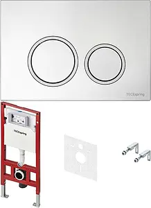 Инсталляция для подвесного унитаза Set 4 в 1 TECEspring R K955101 с кнопкой хром глянцевый Инсталляция для подвесного унитаза Set 4 в 1 TECEspring R K955101 с кнопкой хром глянцевый, 1