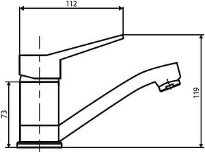 Смеситель для раковины Dorff Optima хром D2021001 Смеситель для раковины Dorff Optima хром D2021001, 2