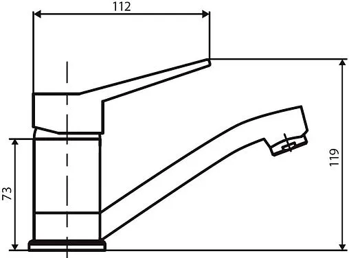 Смеситель для раковины Dorff Optima хром D2021001 Смеситель для раковины Dorff Optima хром D2021001