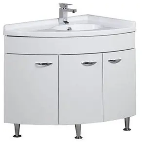 Тумба-умывальник напольная Aquanet Корнер 89 R белый 00158825+00158989, 1