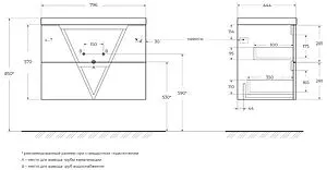 Тумба-умывальник подвесная BelBagno VITTORIA 80 Grigio Opaco VITTORIA-800-2C-SO-GO-P+ Тумба-умывальник подвесная BelBagno VITTORIA 80 Grigio Opaco VITTORIA-800-2C-SO-GO-P+, 2