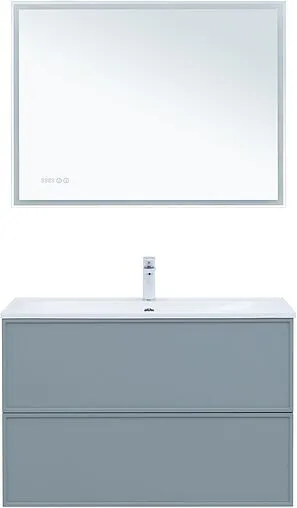 Тумба-умывальник Aquanet Арт 100 мисти грин 00313277+00318926