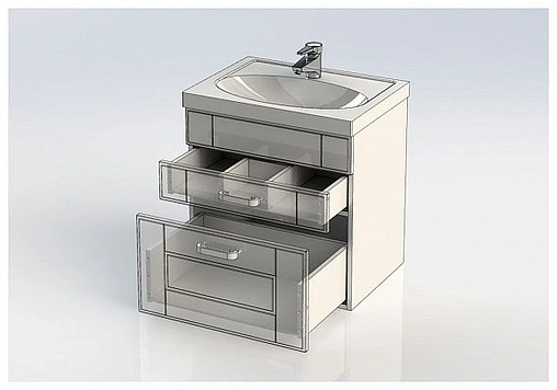 Тумба под умывальник Aquanet Рондо 60 белый 00189157