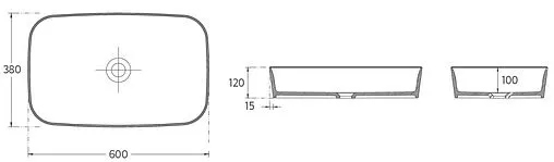 Раковина ISVEA Peak 60 белый глянцевый 10PE67060SV